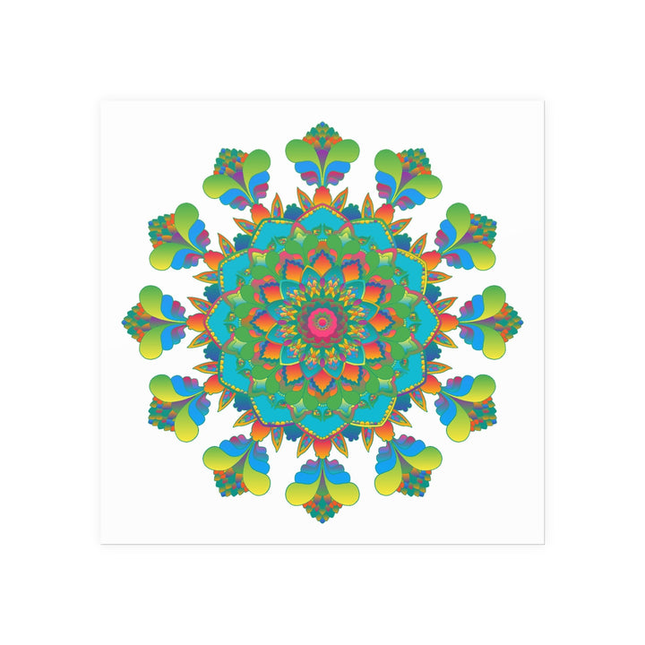 Vibrant Mandala Art Print - Colorful & Intricate Poster - Blululi