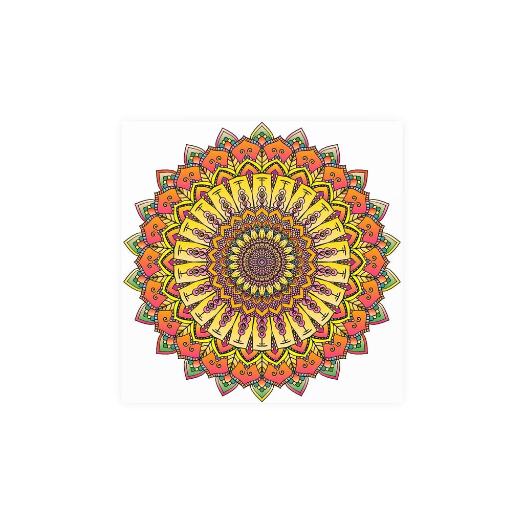 Vibrant Mandala Art Print - Colorful & Intricate Poster - Blululi