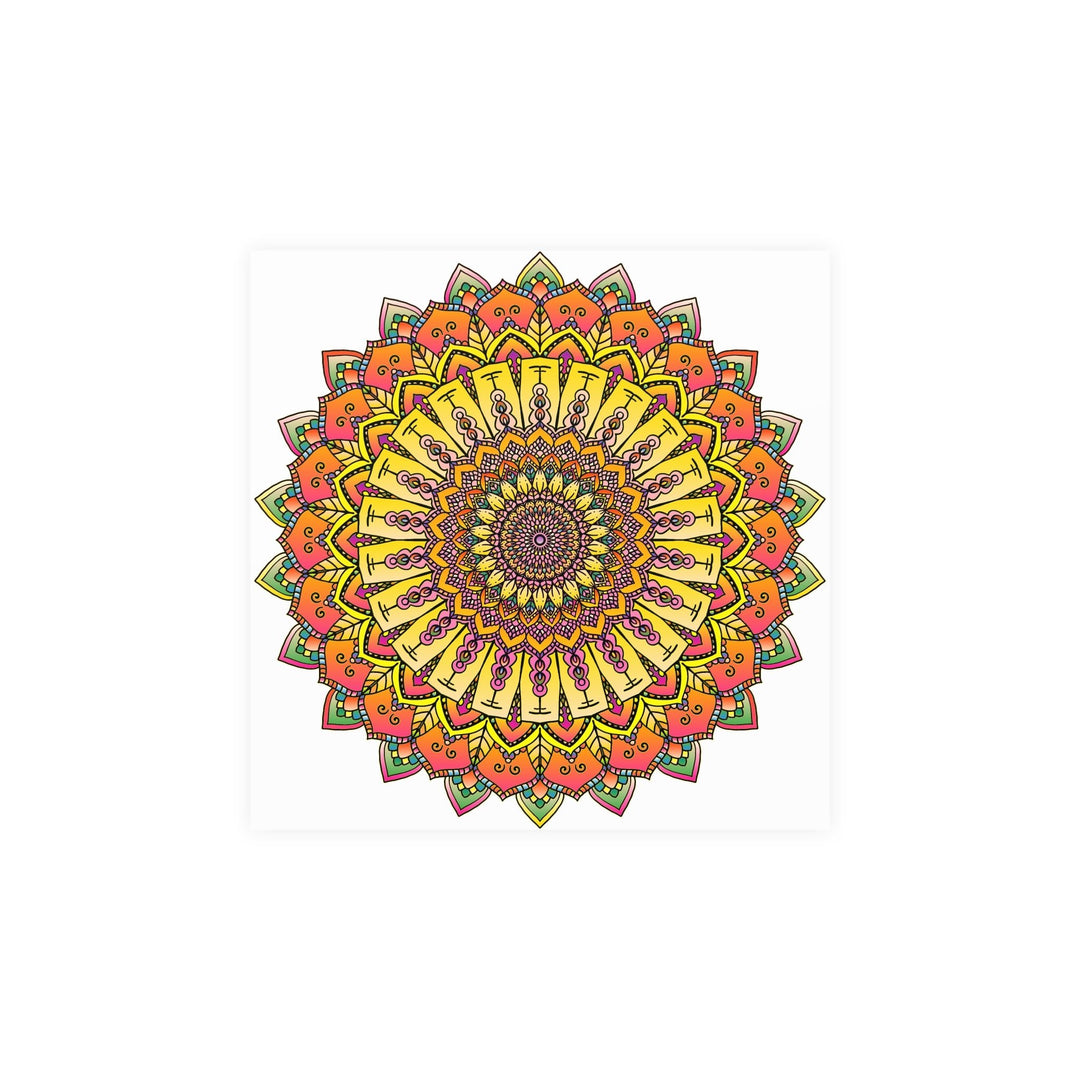 Vibrant Mandala Art Print - Colorful & Intricate Poster - Blululi