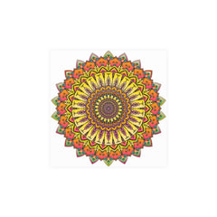 Vibrant Mandala Art Print - Colorful & Intricate Poster - Blululi