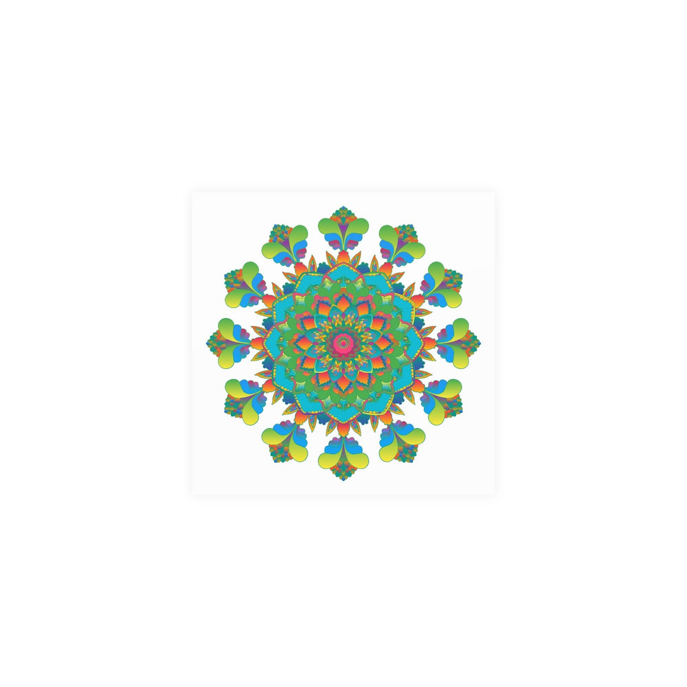 Vibrant Mandala Art Print - Colorful & Intricate Poster - Blululi