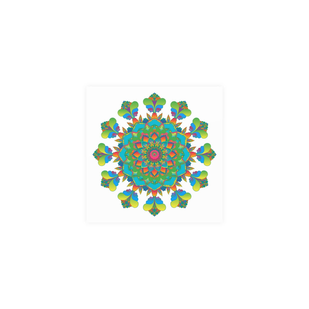 Vibrant Mandala Art Print - Colorful & Intricate Poster - Blululi