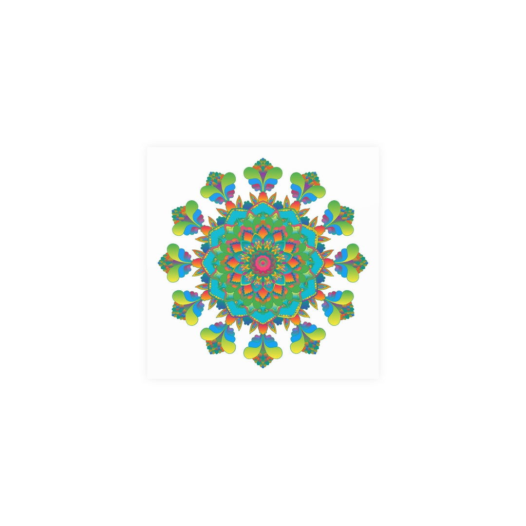 Vibrant Mandala Art Print - Colorful & Intricate Poster - Blululi