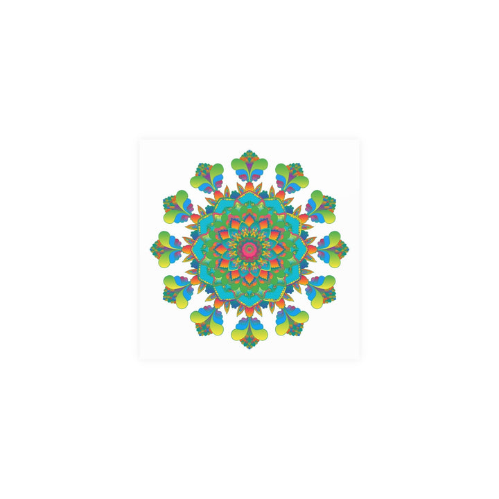 Vibrant Mandala Art Print - Colorful & Intricate Poster - Blululi