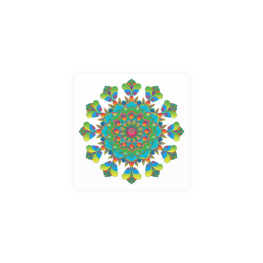 Vibrant Mandala Art Print - Colorful & Intricate Poster - Blululi
