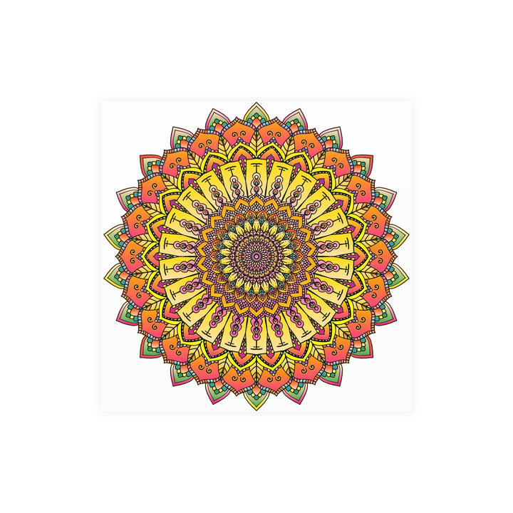 Vibrant Mandala Art Print - Colorful & Intricate Poster - Blululi