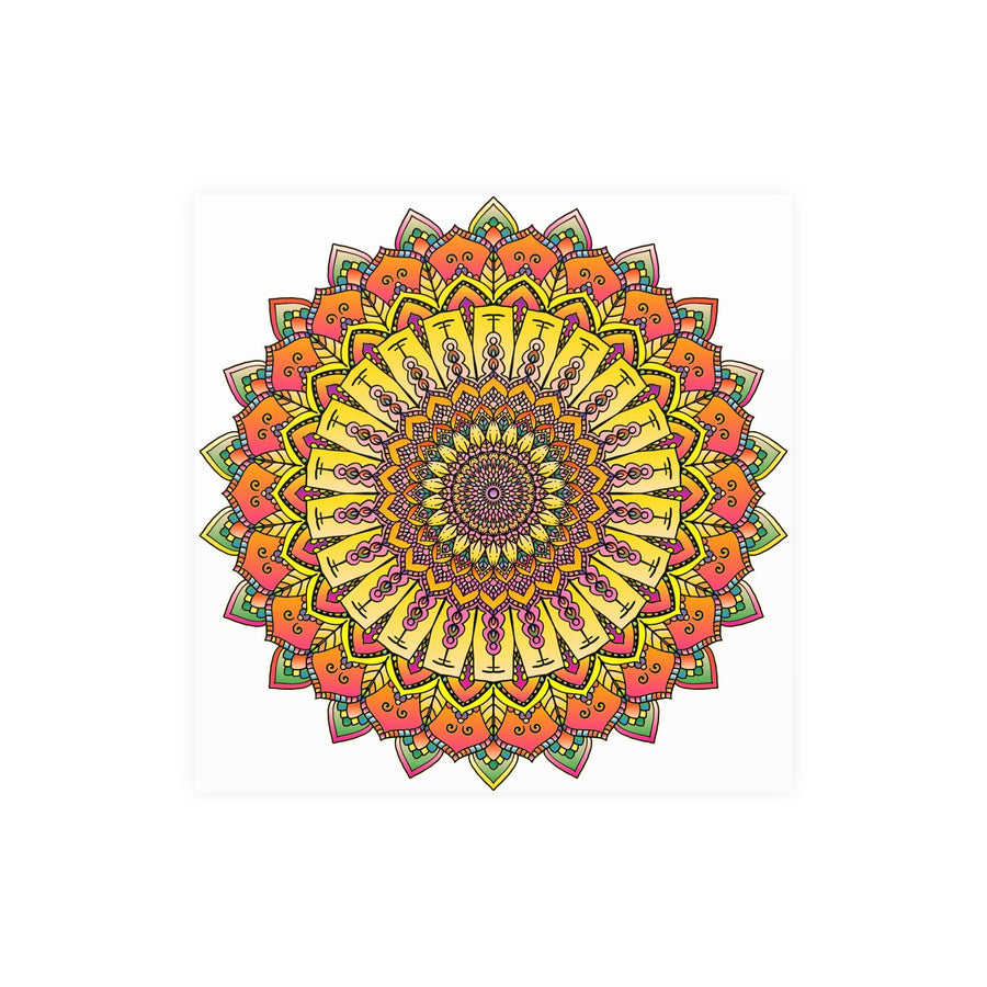 Vibrant Mandala Art Print - Colorful & Intricate Poster - Blululi
