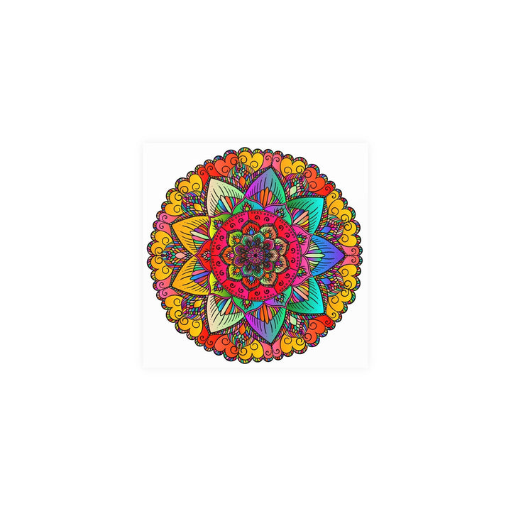 Vibrant Mandala Art Print - Colorful & Intricate Poster - Blululi