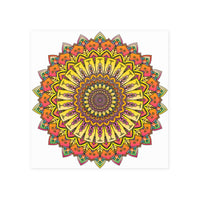 Vibrant Mandala Art Print - Colorful & Intricate Poster - Blululi