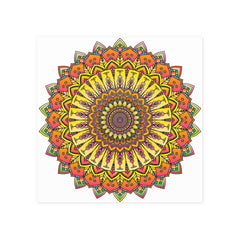 Vibrant Mandala Art Print - Colorful & Intricate Poster - Blululi
