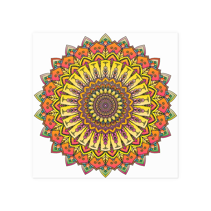 Vibrant Mandala Art Print - Colorful & Intricate Poster - Blululi