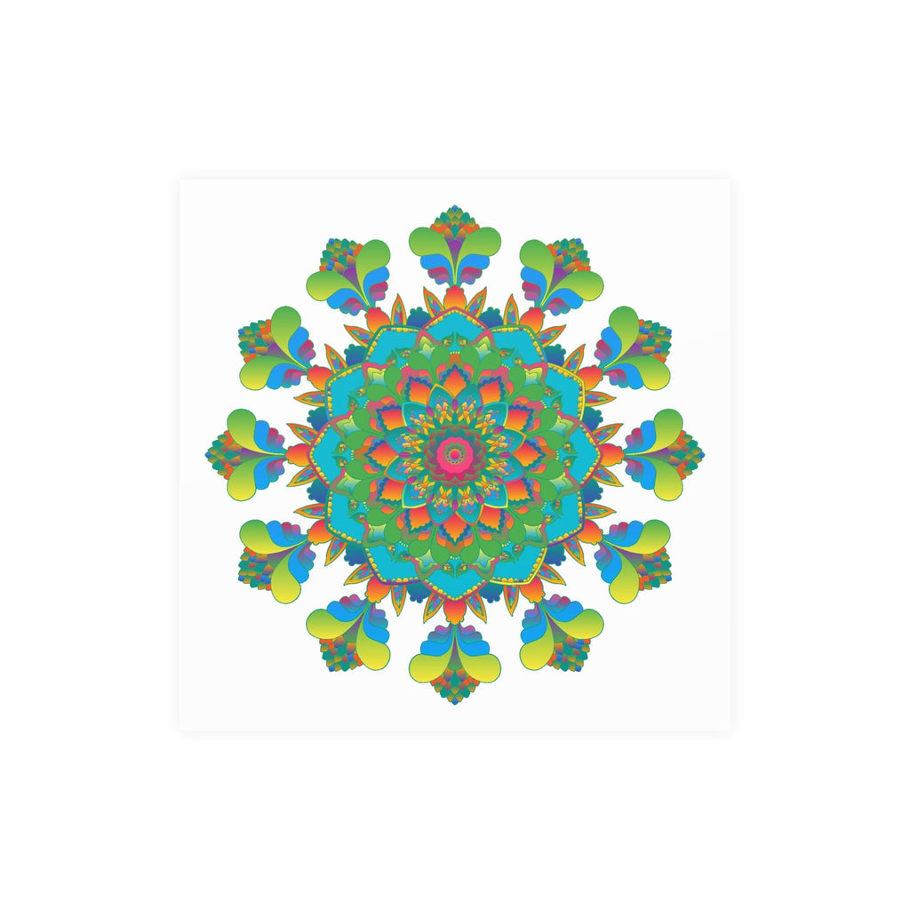 Vibrant Mandala Art Print - Colorful & Intricate Poster - Blululi