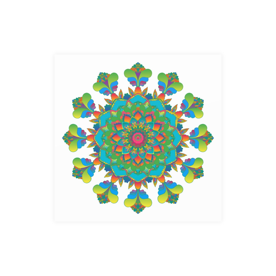 Vibrant Mandala Art Print - Colorful & Intricate Poster - Blululi