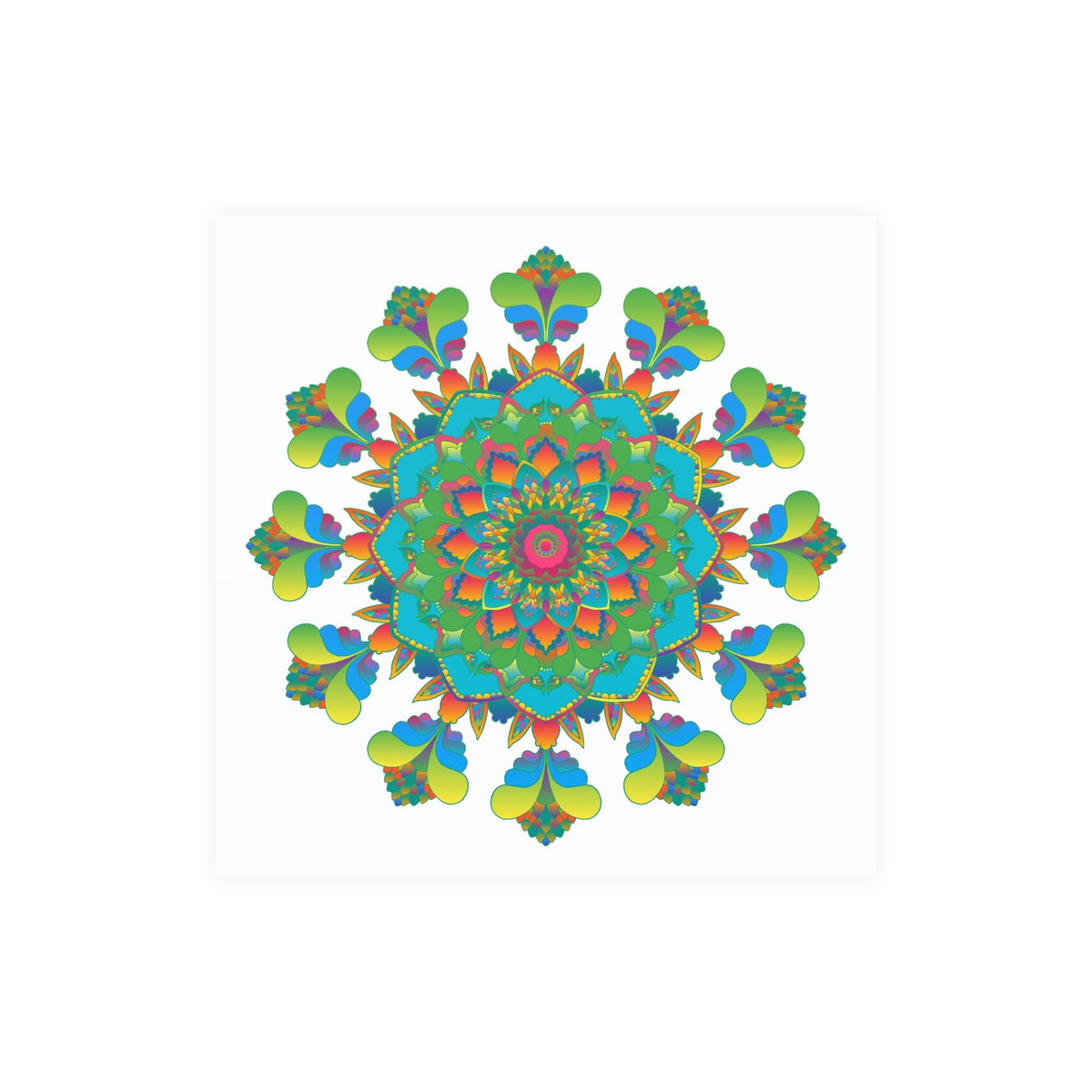 Vibrant Mandala Art Print - Colorful & Intricate Poster - Blululi