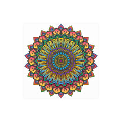 Vibrant Mandala Art Print - Geometric Design Poster - Blululi