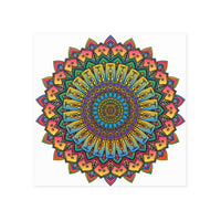Vibrant Mandala Art Print - Geometric Design Poster - Blululi