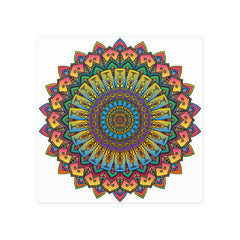 Vibrant Mandala Art Print - Geometric Design Poster - Blululi