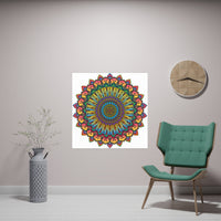 Vibrant Mandala Art Print - Geometric Design Poster - Blululi