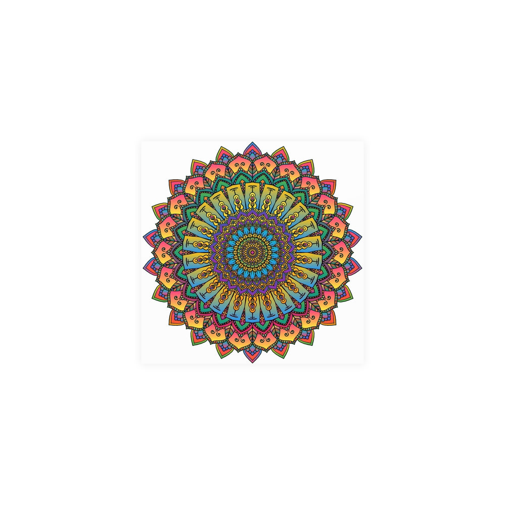 Vibrant Mandala Art Print - Geometric Design Poster - Blululi