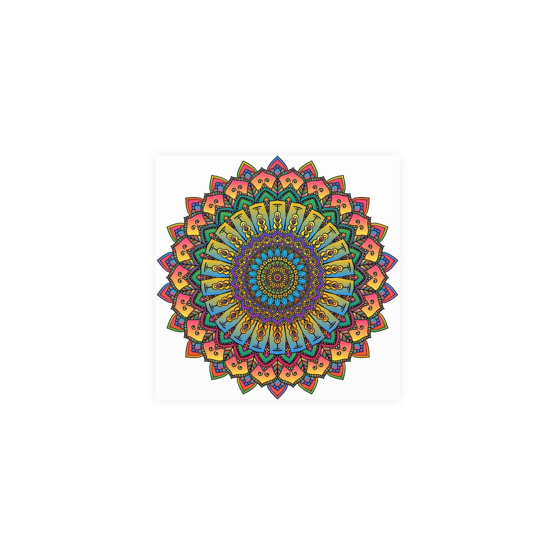 Vibrant Mandala Art Print - Geometric Design Poster - Blululi