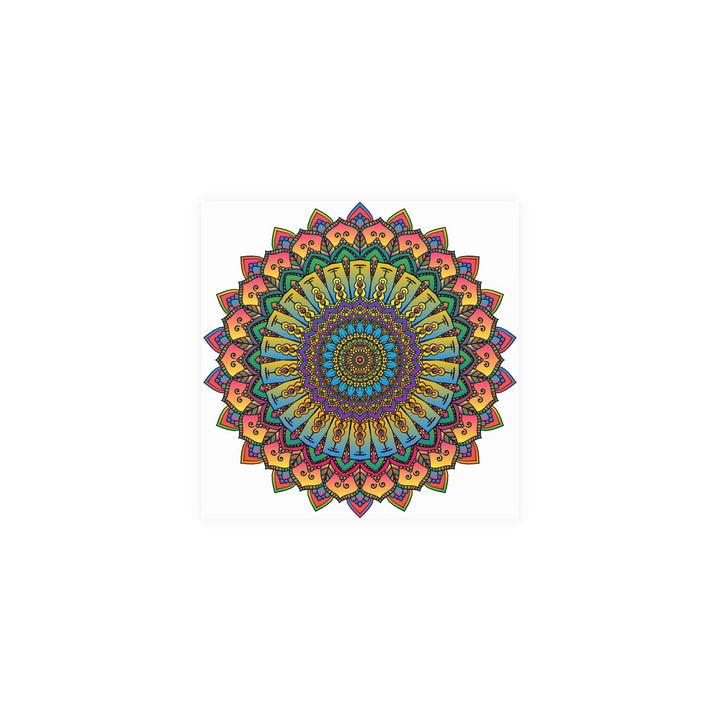 Vibrant Mandala Art Print - Geometric Design Poster - Blululi