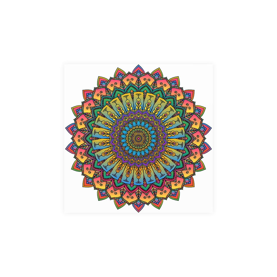 Vibrant Mandala Art Print - Geometric Design Poster - Blululi