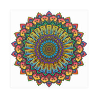 Vibrant Mandala Art Print - Geometric Design Poster - Blululi