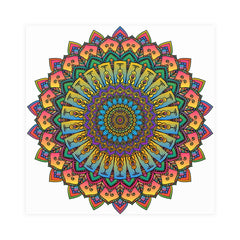Vibrant Mandala Art Print - Geometric Design Poster - Blululi
