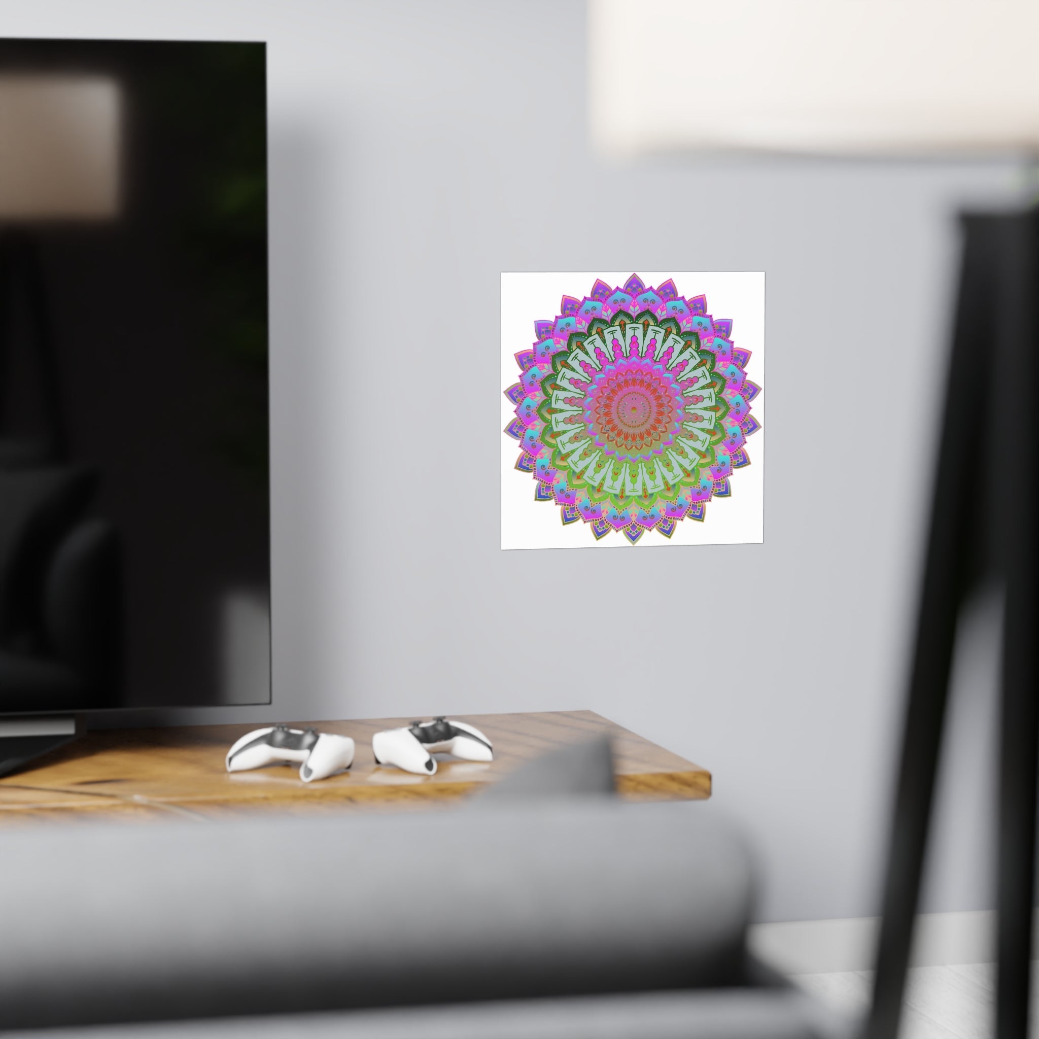 Vibrant Mandala Art Print - Intricate Design Poster - Blululi