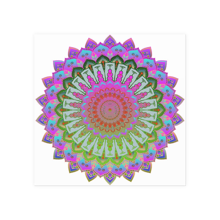 Vibrant Mandala Art Print - Intricate Design Poster - Blululi