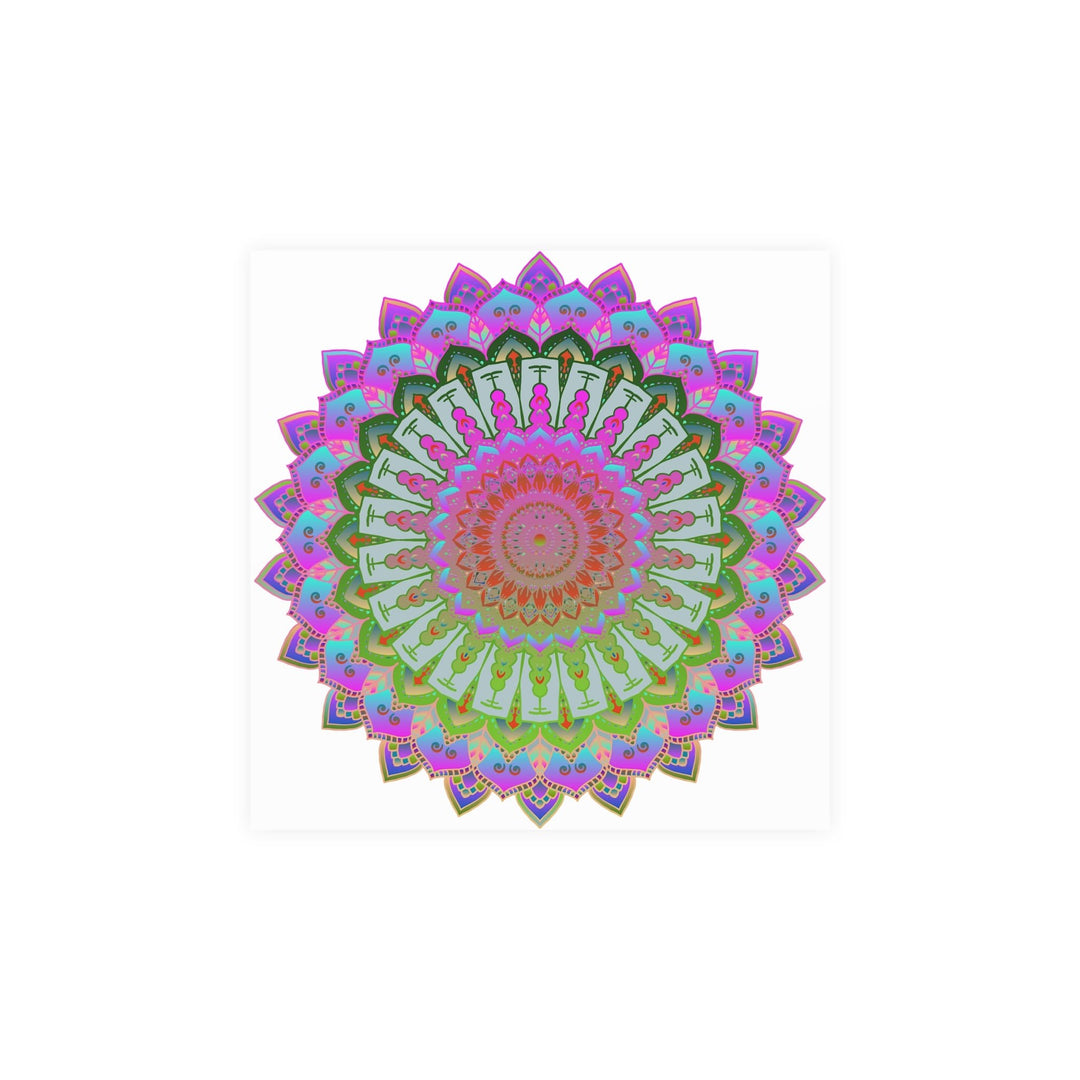 Vibrant Mandala Art Print - Intricate Design Poster - Blululi