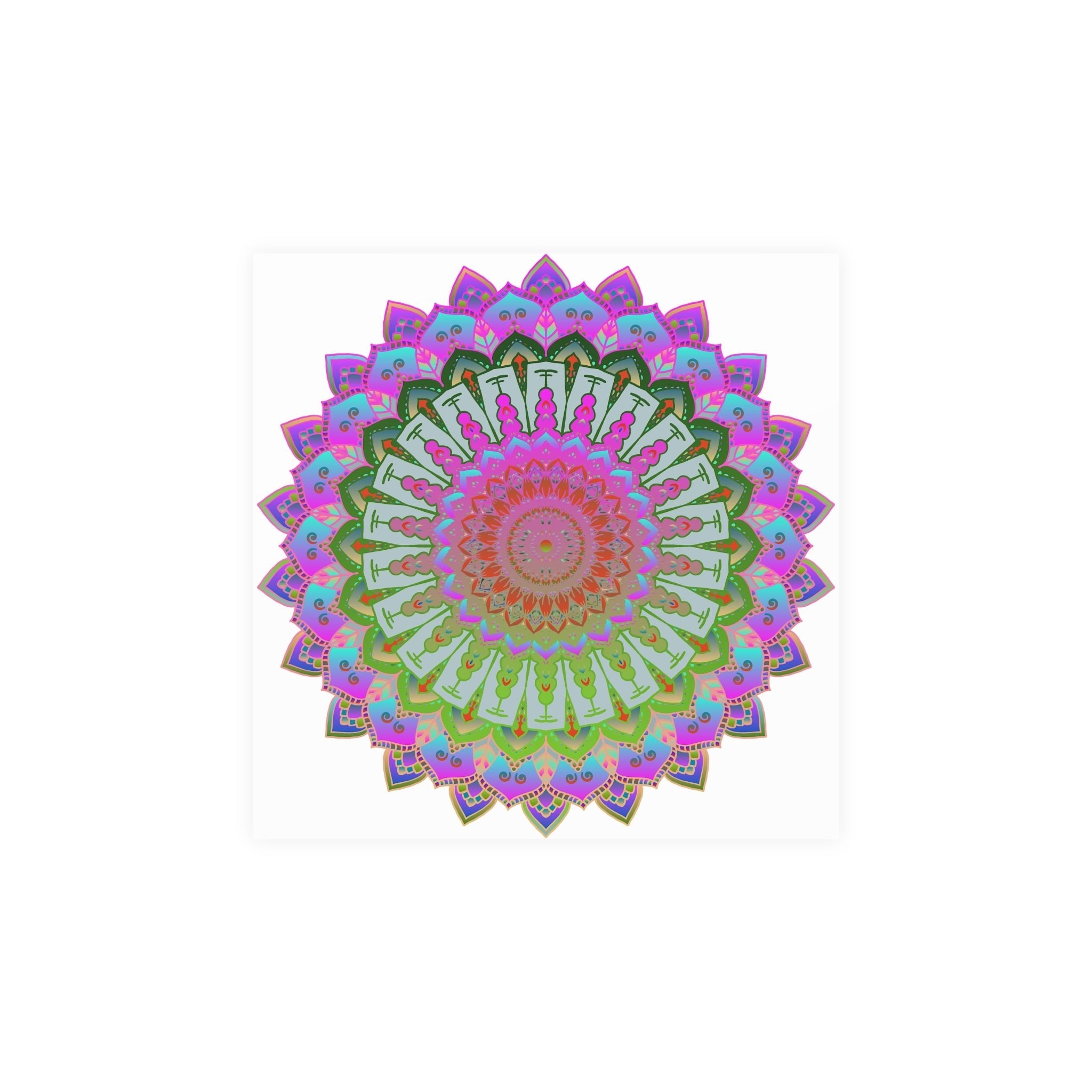 Vibrant Mandala Art Print - Intricate Design Poster - Blululi