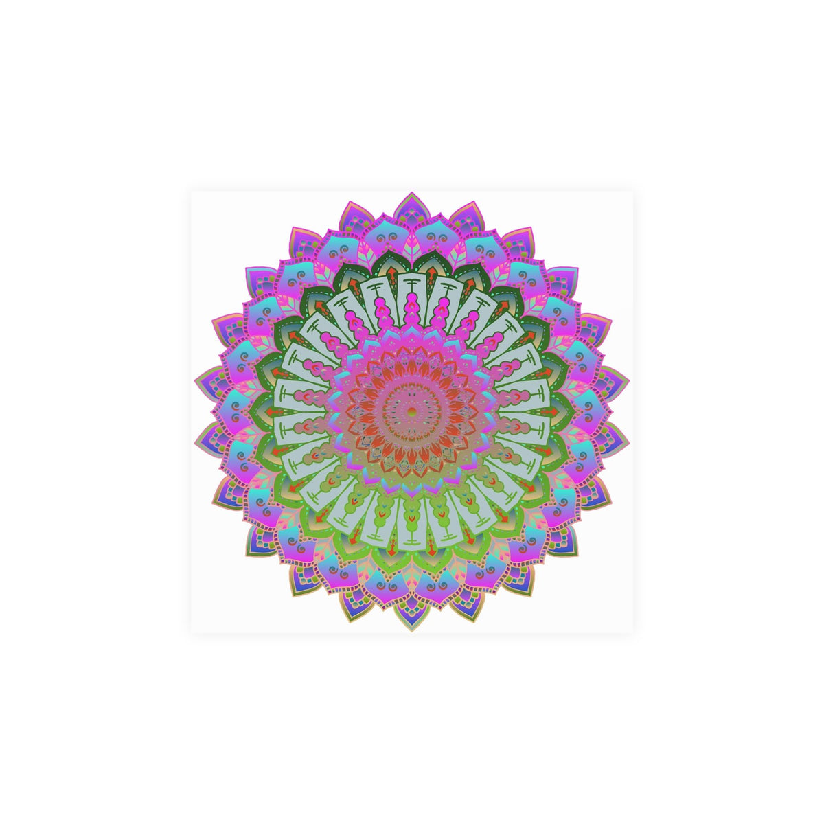 Vibrant Mandala Art Print - Intricate Design Poster - Blululi