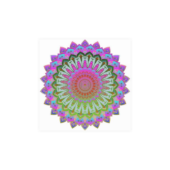 Vibrant Mandala Art Print - Intricate Design Poster - Blululi