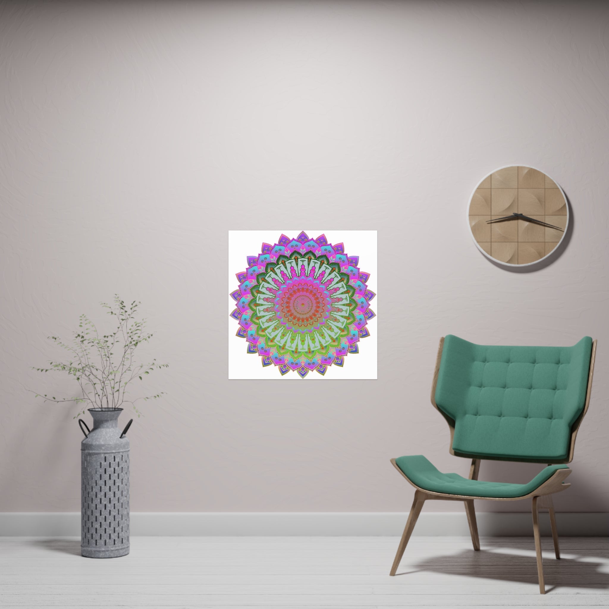 Vibrant Mandala Art Print - Intricate Design Poster - Blululi