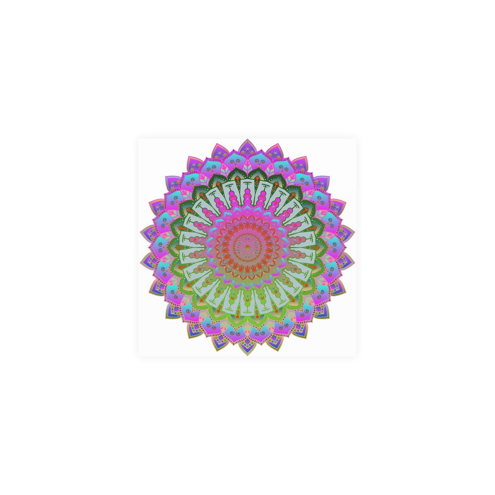 Vibrant Mandala Art Print - Intricate Design Poster - Blululi