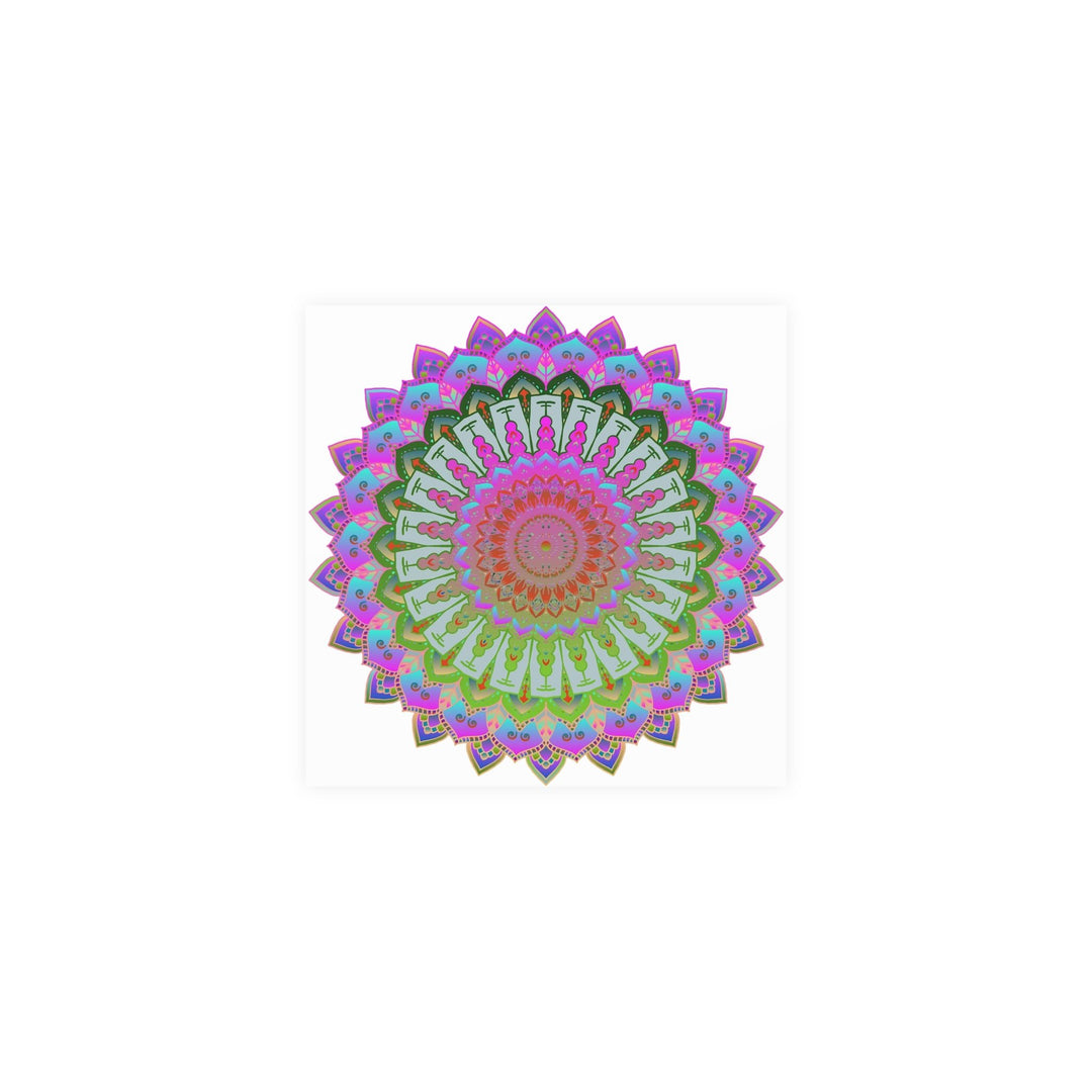 Vibrant Mandala Art Print - Intricate Design Poster - Blululi