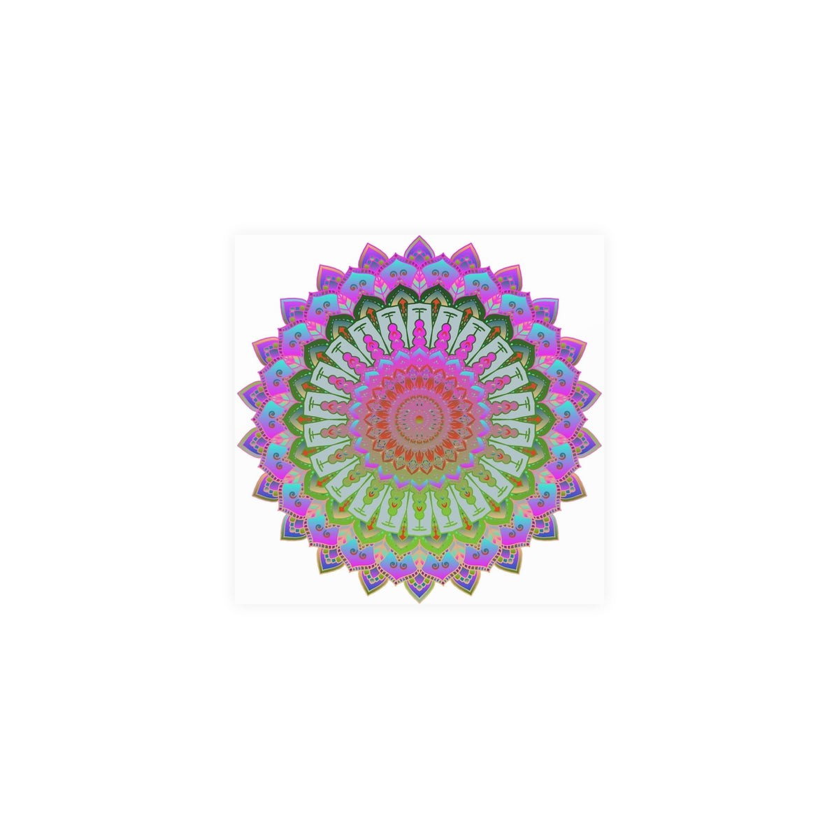 Vibrant Mandala Art Print - Intricate Design Poster - Blululi