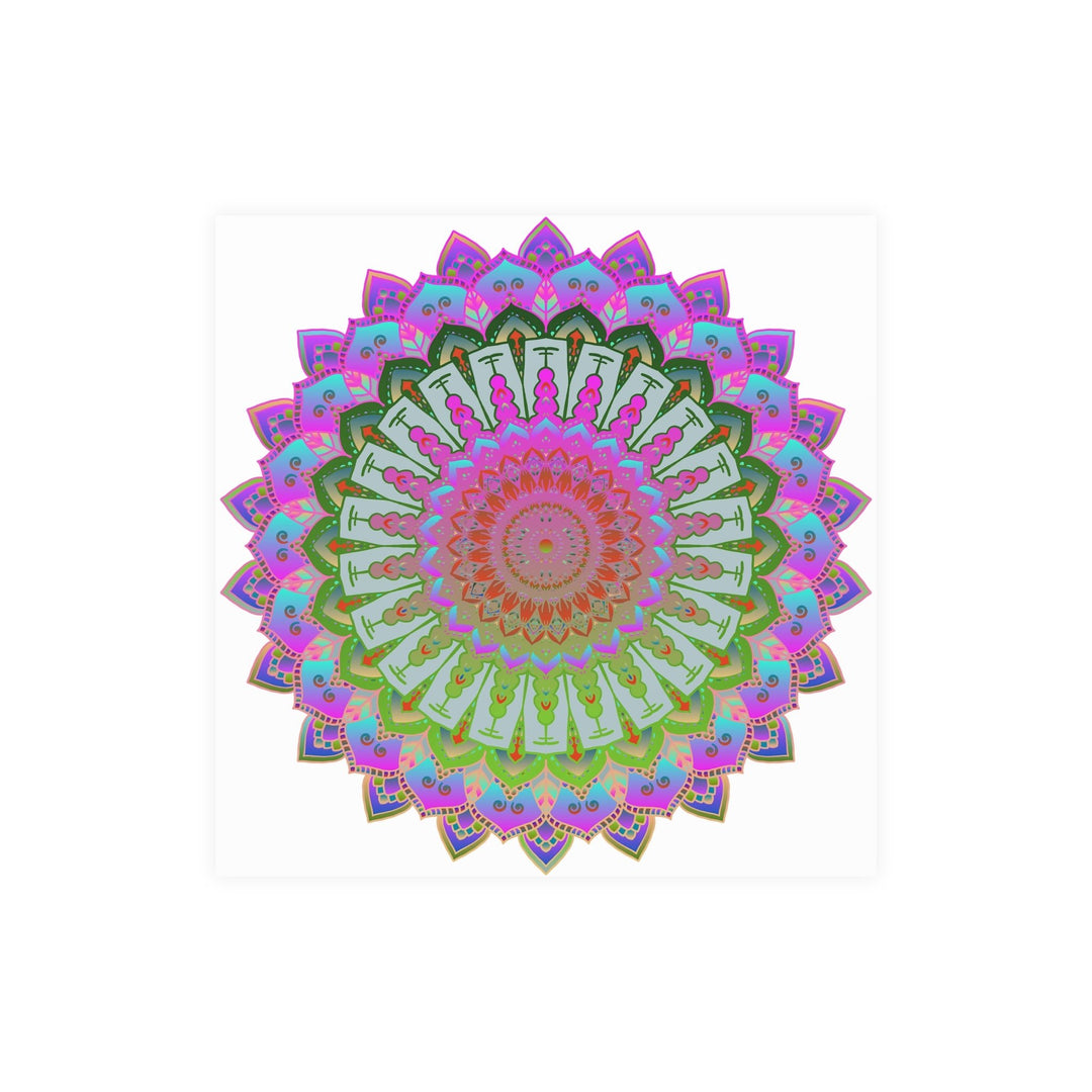 Vibrant Mandala Art Print - Intricate Design Poster - Blululi