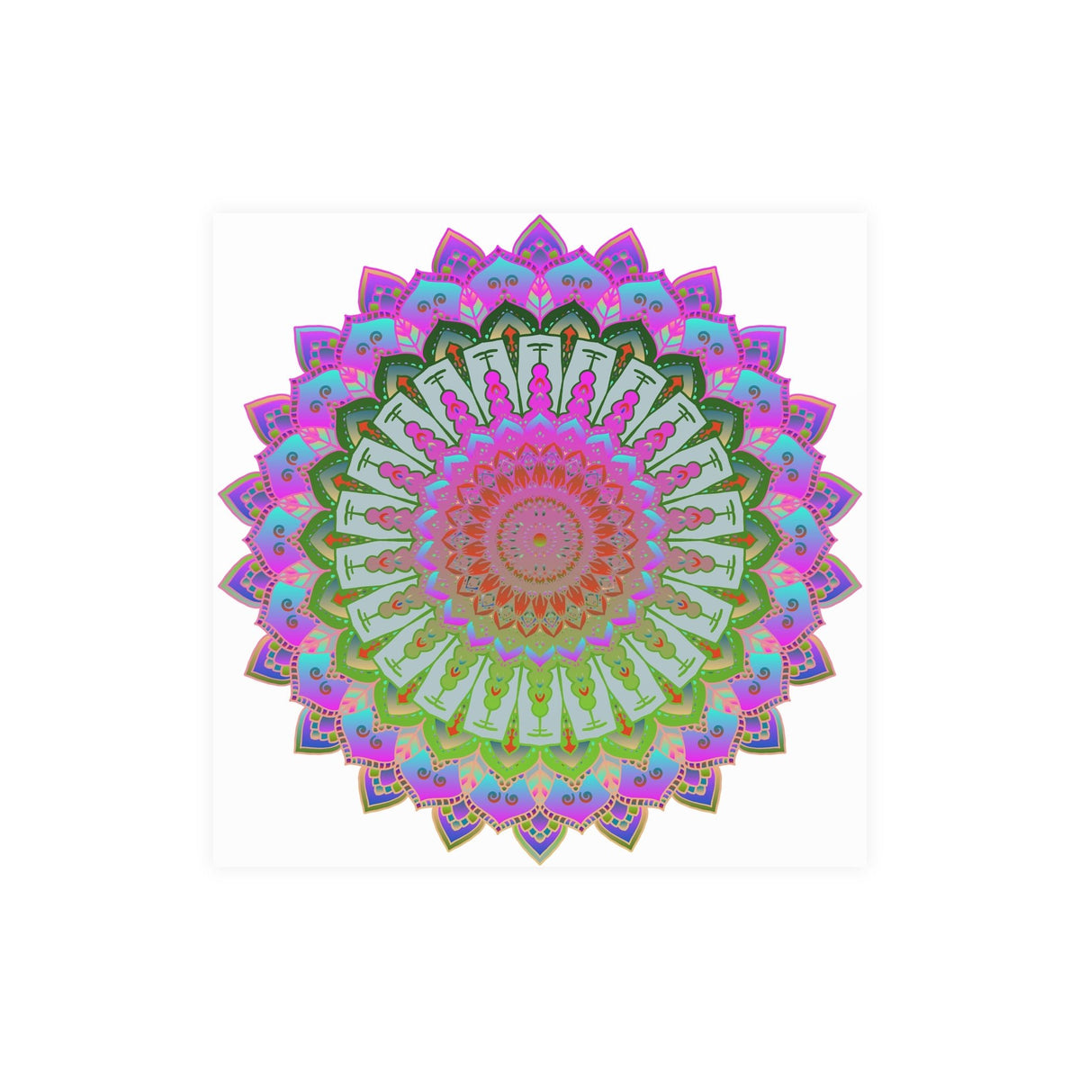 Vibrant Mandala Art Print - Intricate Design Poster - Blululi