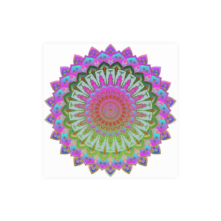 Vibrant Mandala Art Print - Intricate Design Poster - Blululi