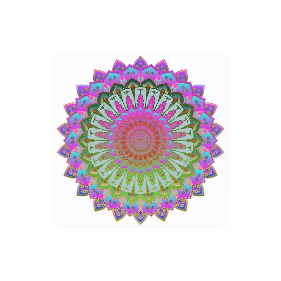 Vibrant Mandala Art Print - Intricate Design Poster - Blululi