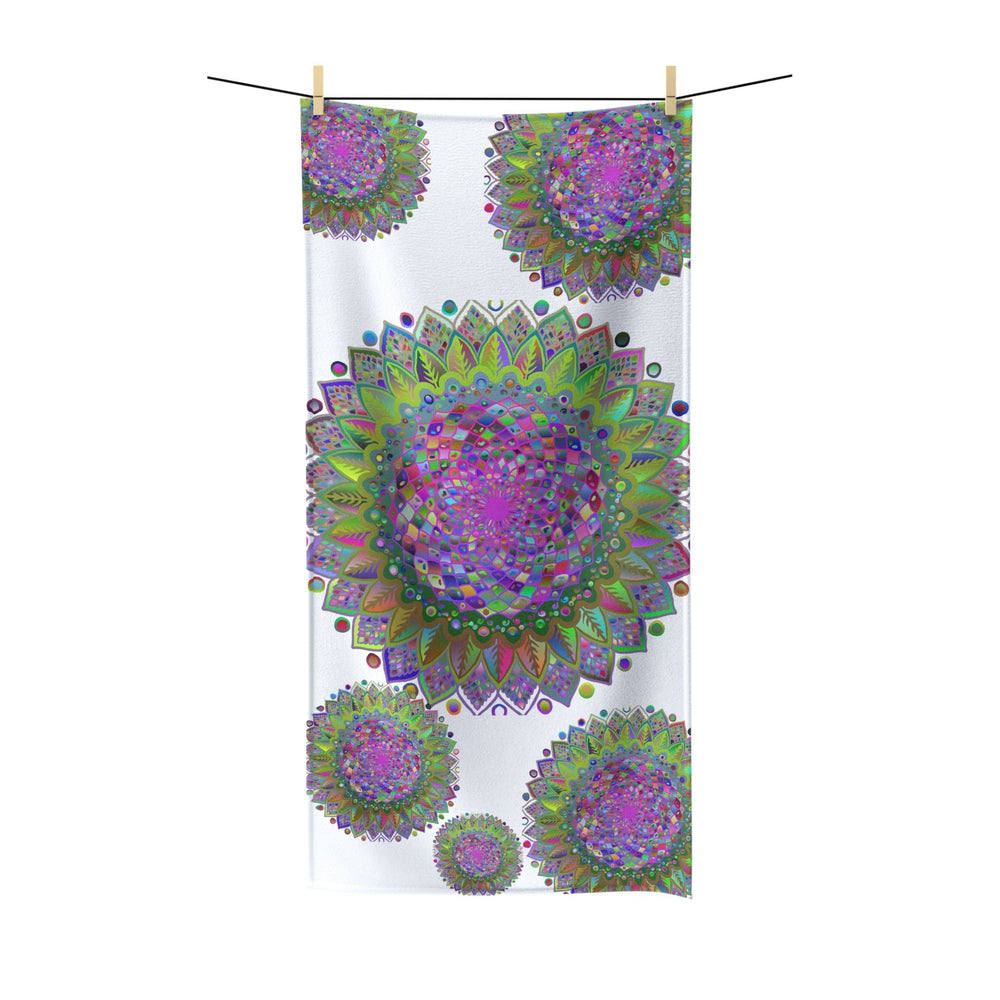 Vibrant Mandala Bath Towel - Colorful Floral Design Home Decor - Blululi
