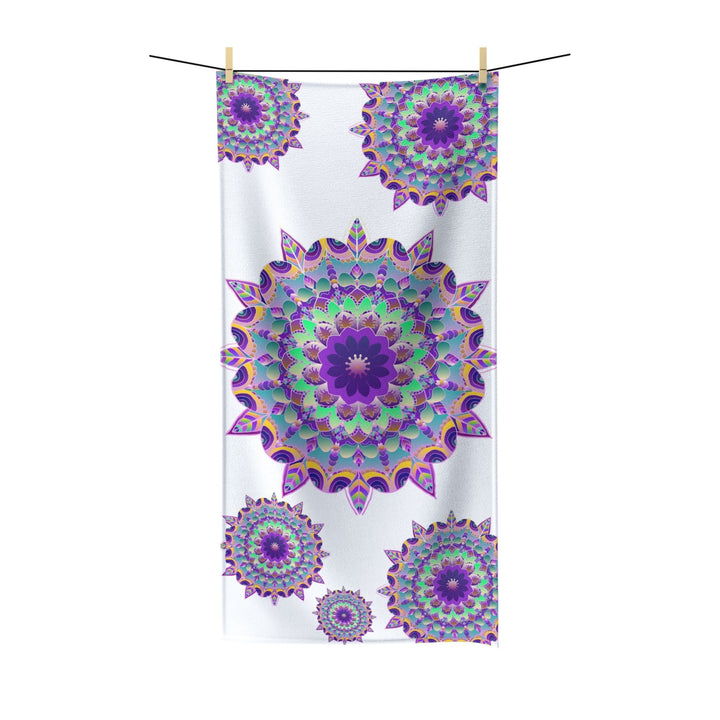 Vibrant Mandala Bath Towel - Colorful Floral Design Home Decor - Blululi