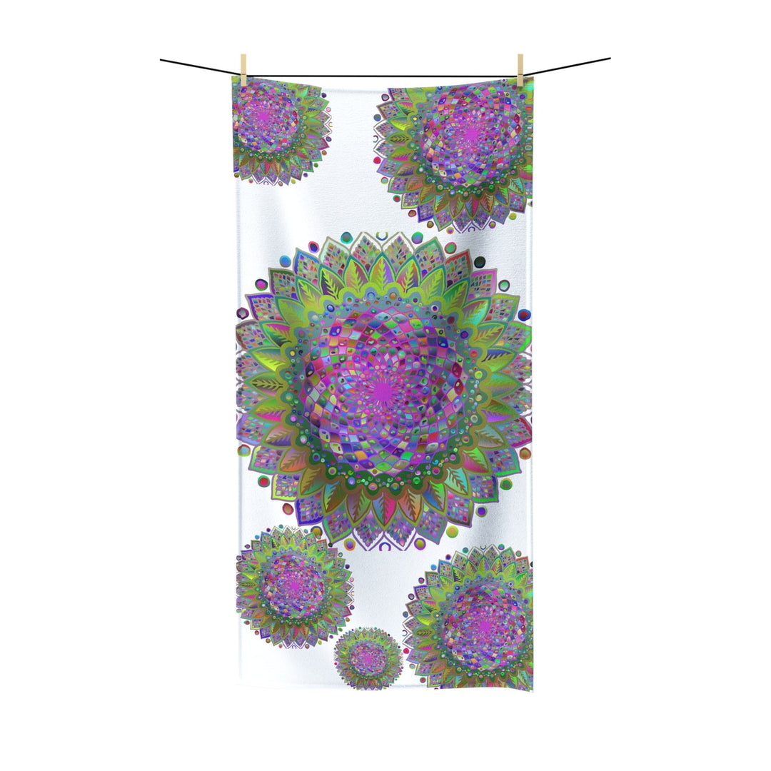 Vibrant Mandala Bath Towel - Colorful Floral Design Home Decor - Blululi