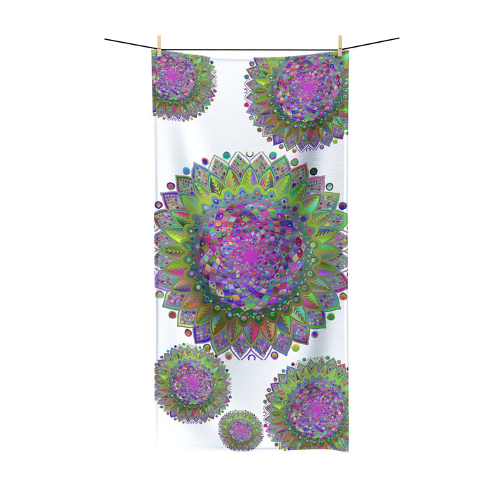 Vibrant Mandala Bath Towel - Colorful Floral Design Home Decor - Blululi