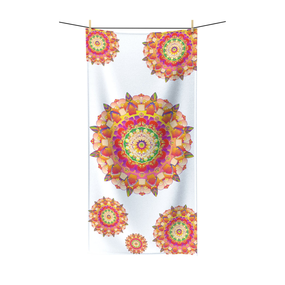 Vibrant Mandala Bath Towel - Colorful Geometric Design Home Decor - Blululi