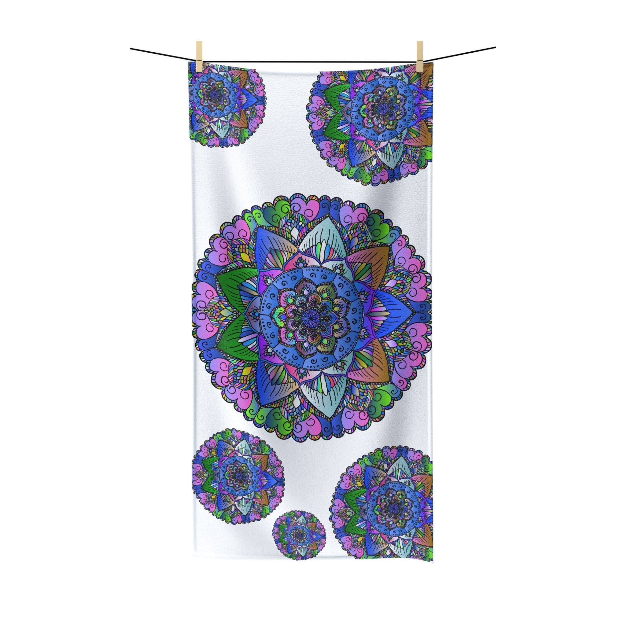 Vibrant Mandala Bath Towel - Colorful & Intricate Home Decor - Blululi