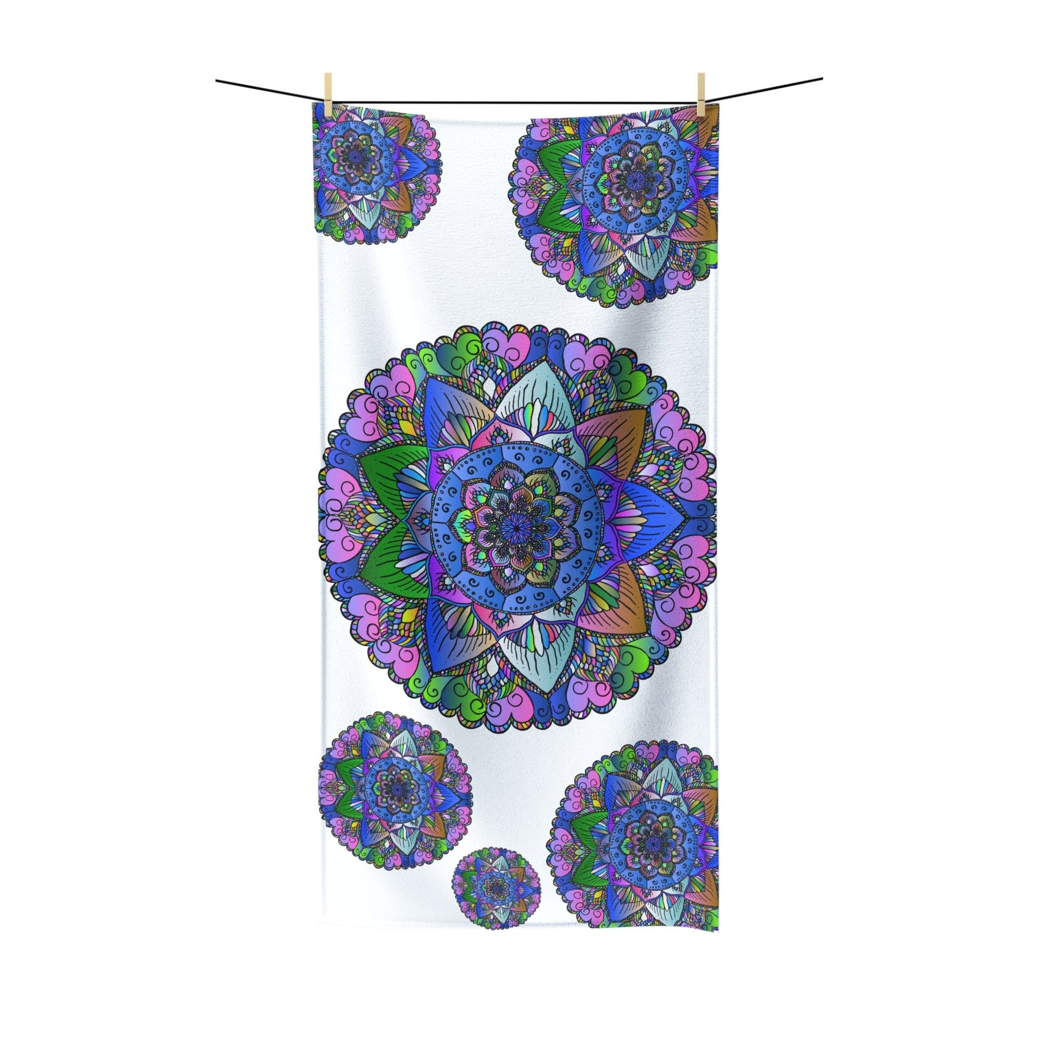 Vibrant Mandala Bath Towel - Colorful & Intricate Home Decor - Blululi