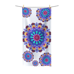 Vibrant Mandala Bath Towel - Colorful & Psychedelic Home Decor - Blululi